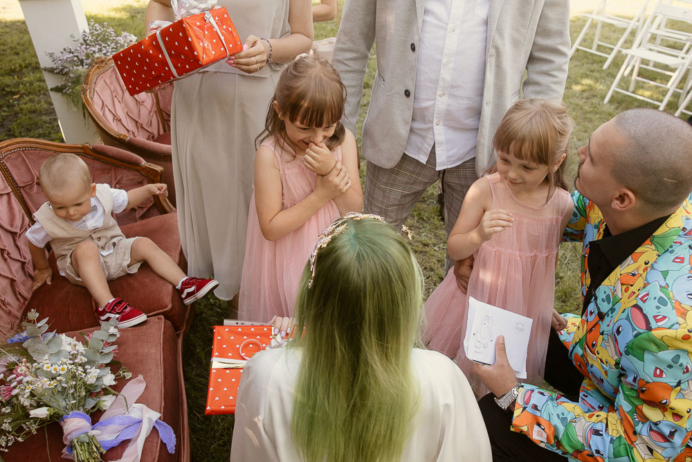 Ł + K, Alternatywny kolorowy ślub DIY na 30 osób, Nad Drzewami 122